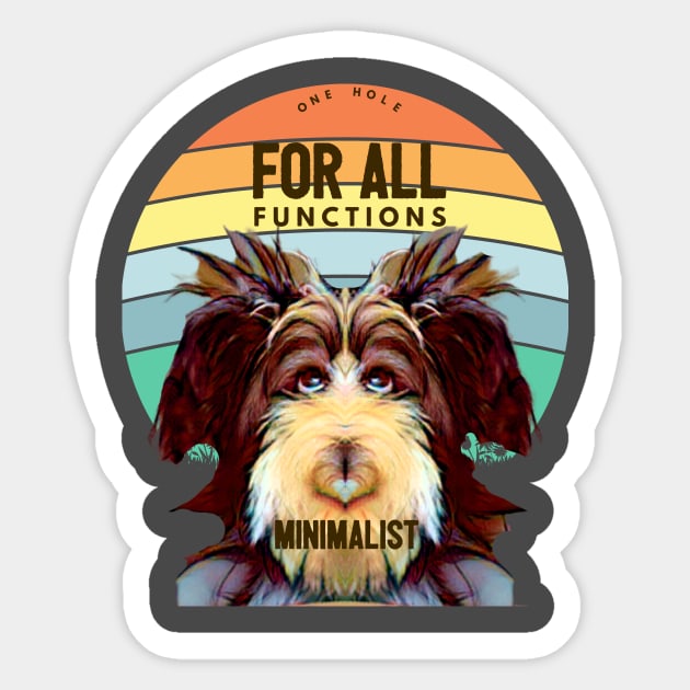 One Hole for All Functions (minimalist) Sticker by PersianFMts